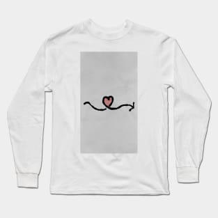 Heartbeat Symbol Tattoo Long Sleeve T-Shirt